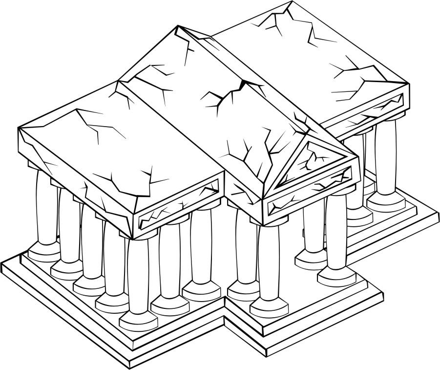 tempel Malvorlage tempel