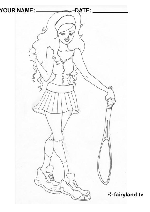 Malvorlage tennis