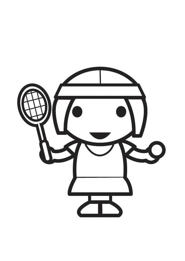 Malvorlage tennisspielerin