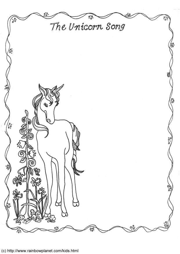 Malvorlage the unicornsong - einhorn
