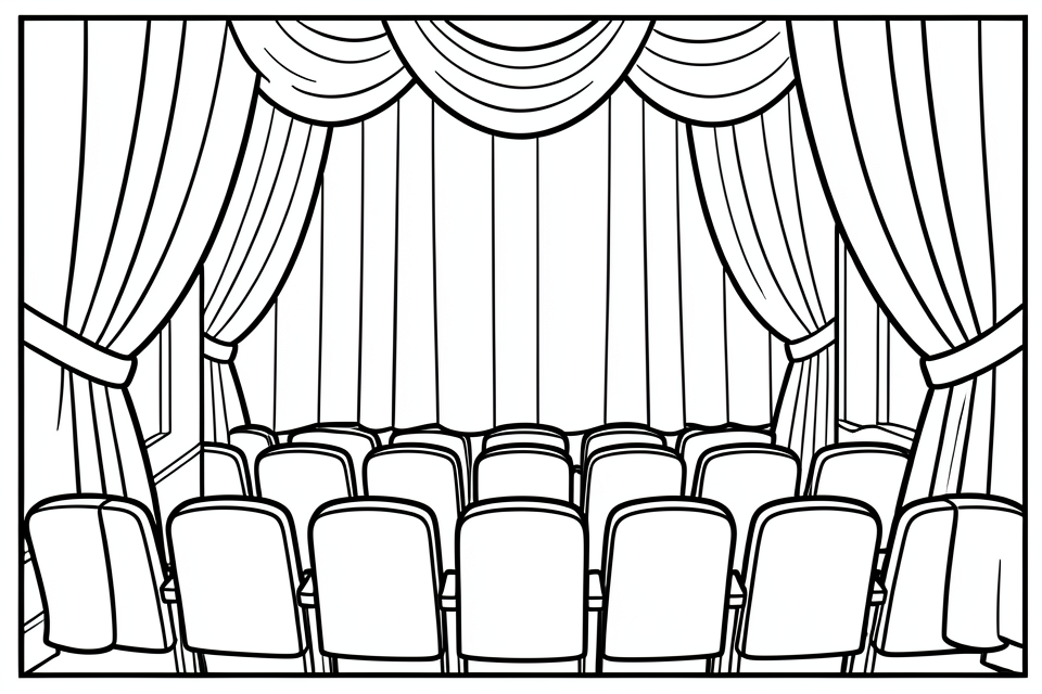 theaterset Malvorlage theaterset
