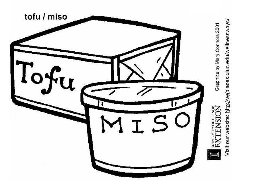 tofu - miso Malvorlage tofu - miso