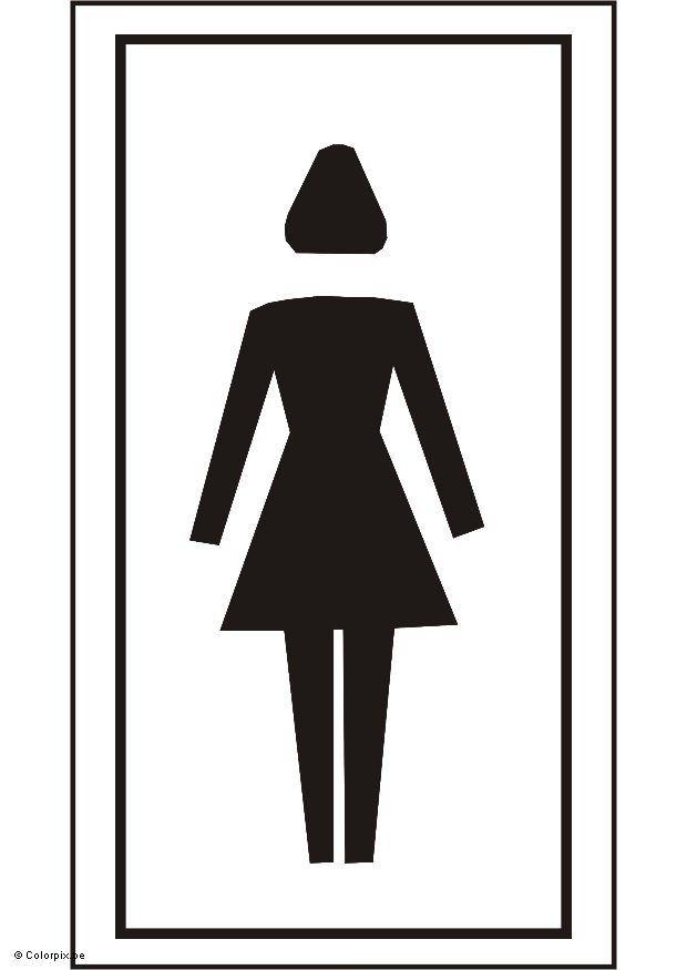 toilette damen Malvorlage toilette damen