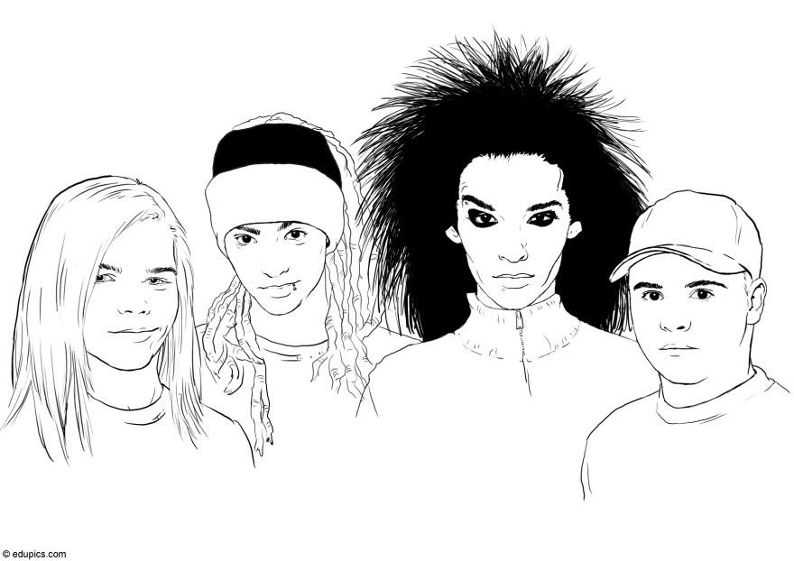 tokio hotel Malvorlage tokio hotel