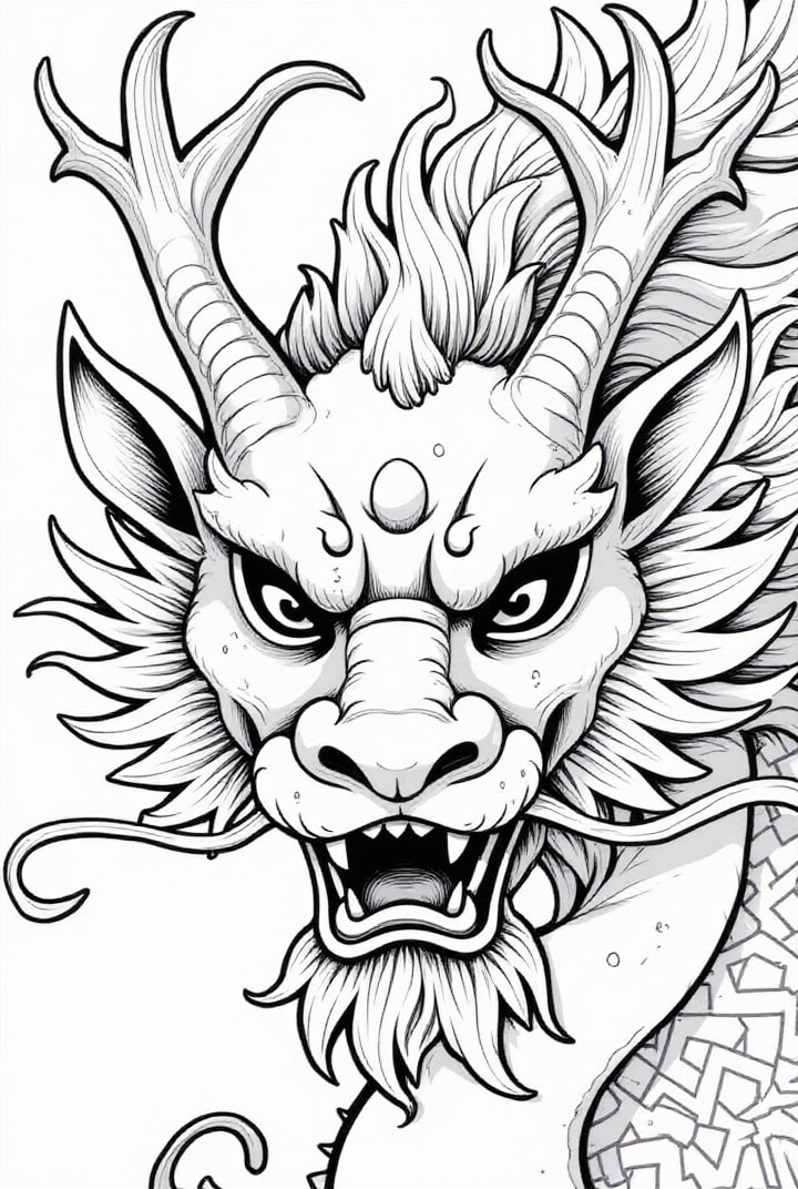 traditioneller chinesischer drache Malvorlage traditioneller chinesischer drache