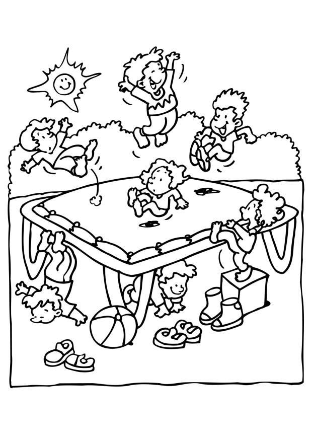 trampolin Malvorlage trampolin