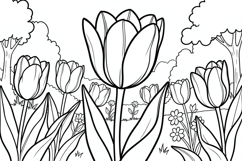 tulpen Malvorlage tulpen