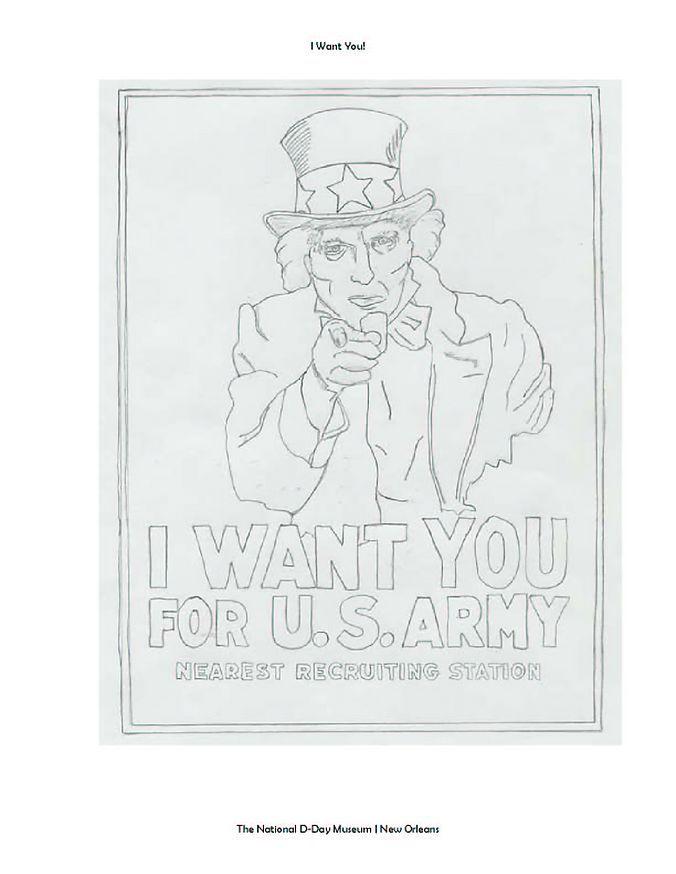 uncle sam Malvorlage uncle sam