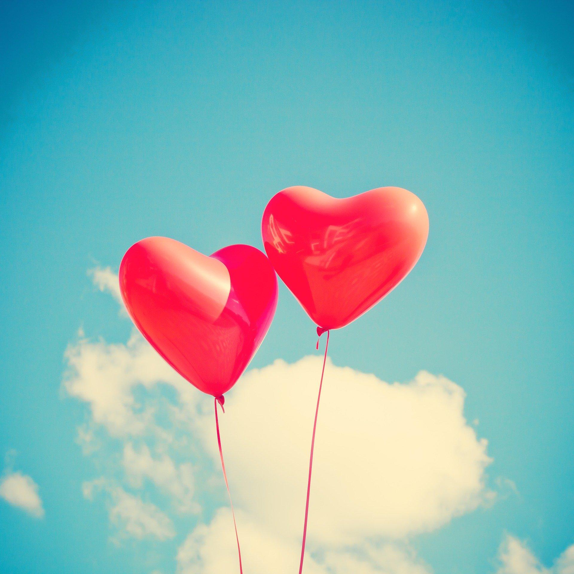 valentine ballons Foto valentine ballons