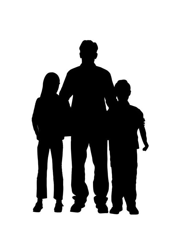 Malvorlage vater mit sohn und tochter