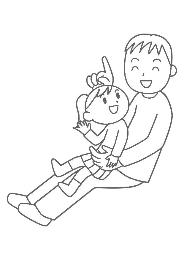vater und kind Malvorlage vater und kind