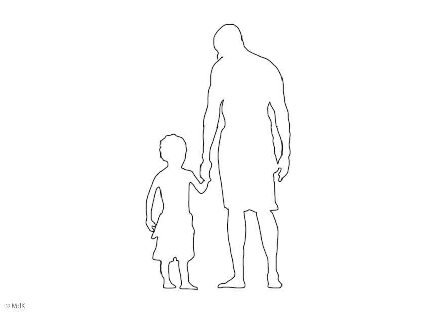 vater und sohn Malvorlage vater und sohn