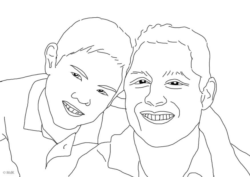 vater und sohn Malvorlage vater und sohn