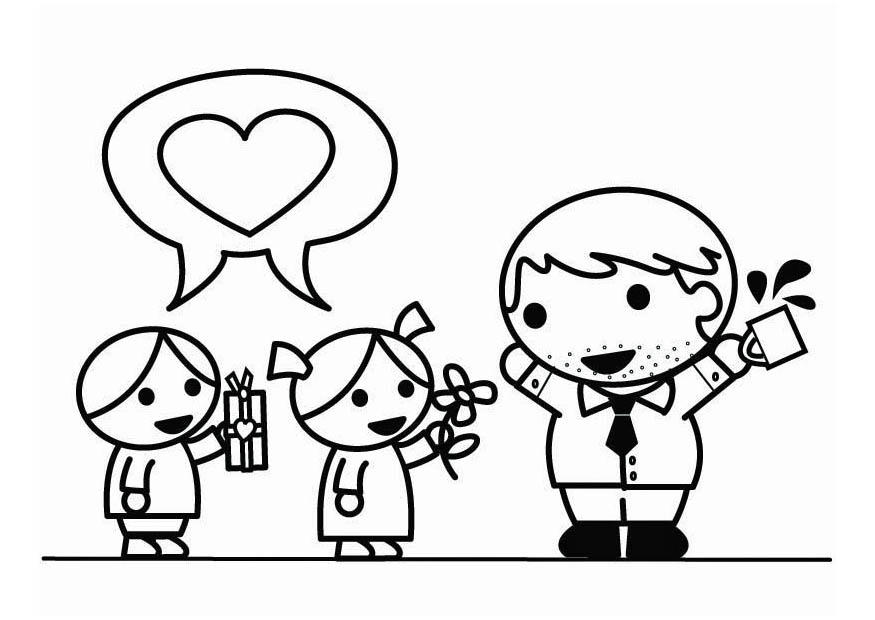 vatertag mit sohn und tochter Malvorlage vatertag mit sohn und tochter