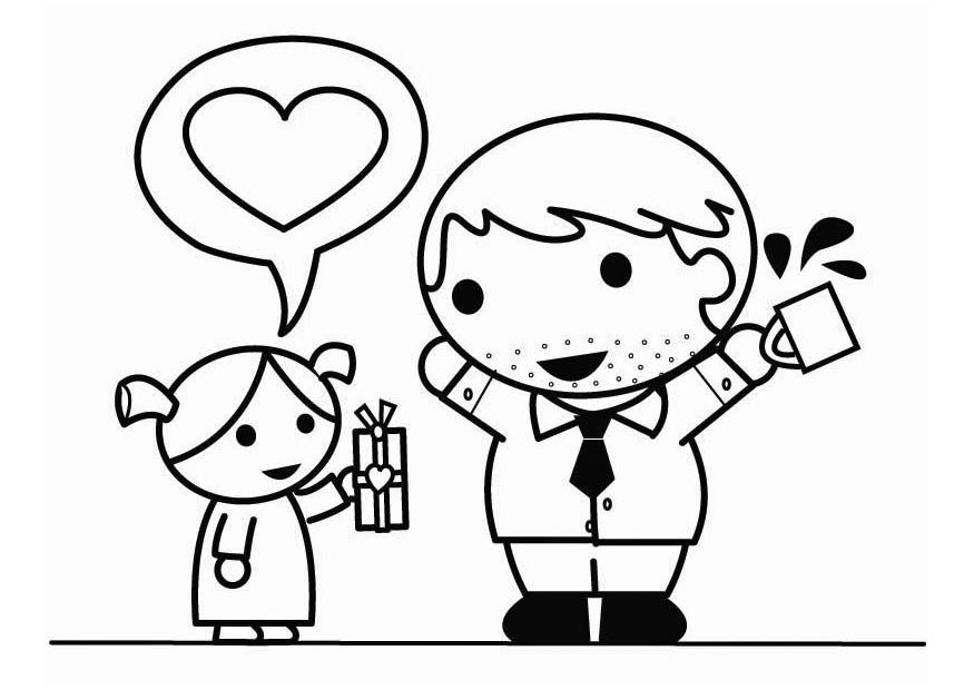 vatertag mit tochter Malvorlage vatertag mit tochter