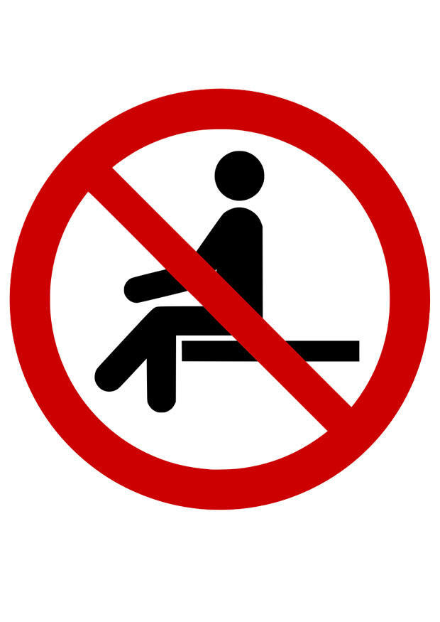 verboten zu sitzen Bild verboten zu sitzen