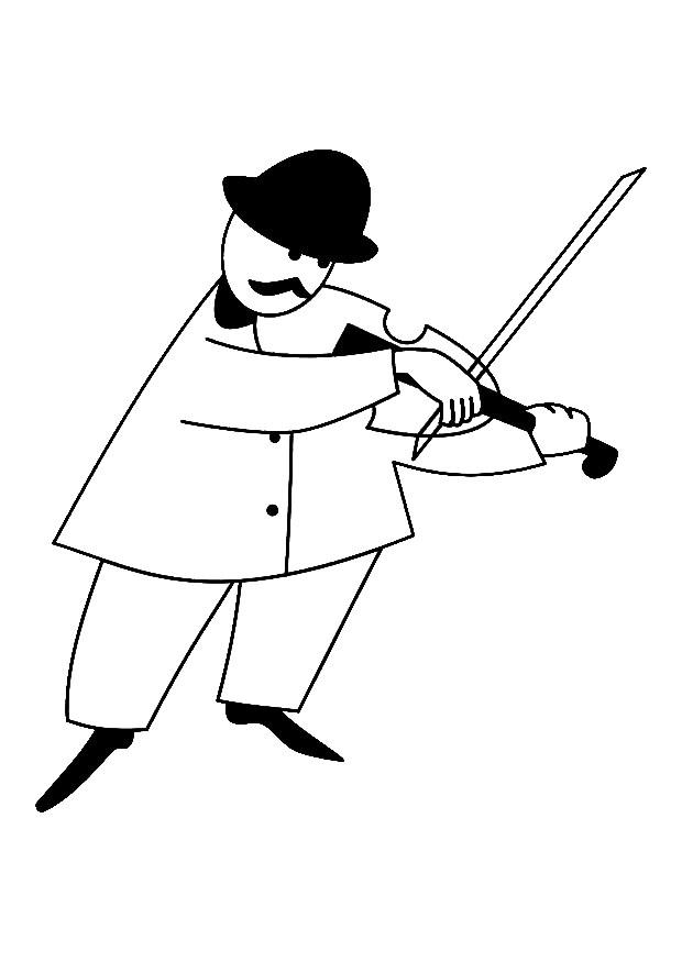 Malvorlage violinist