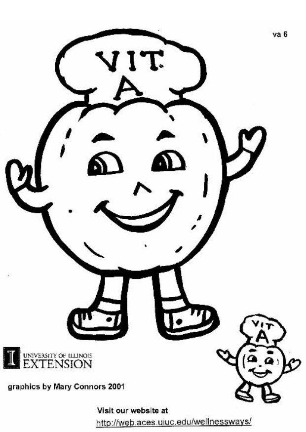 vitamin a Malvorlage vitamin a