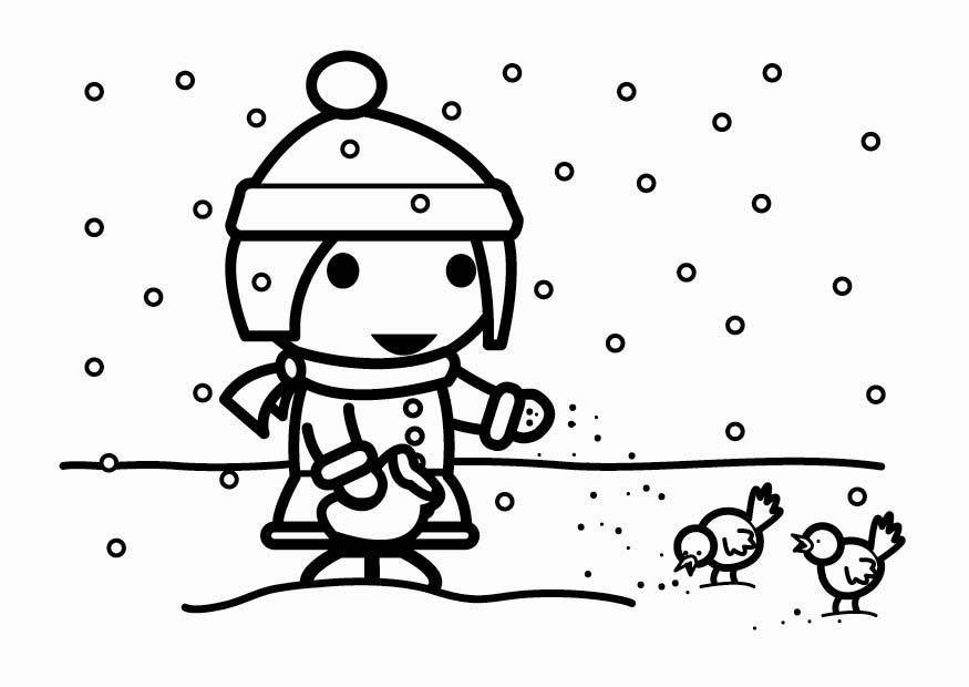 vA¶gel fA¼ttern im schnee (samen) Malvorlage vA¶gel fA¼ttern im schnee (samen)