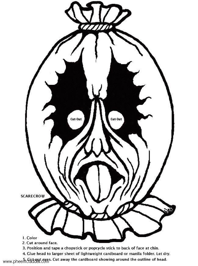 vogelscheuchenmaske Malvorlage vogelscheuchenmaske