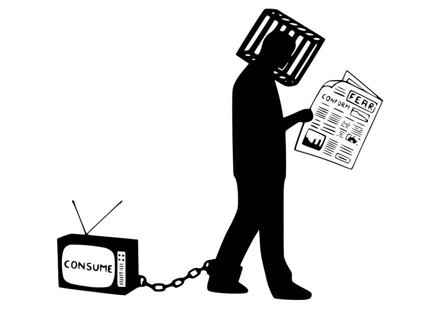 Malvorlage von den medien gefangen