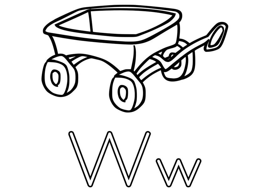 w Malvorlage w