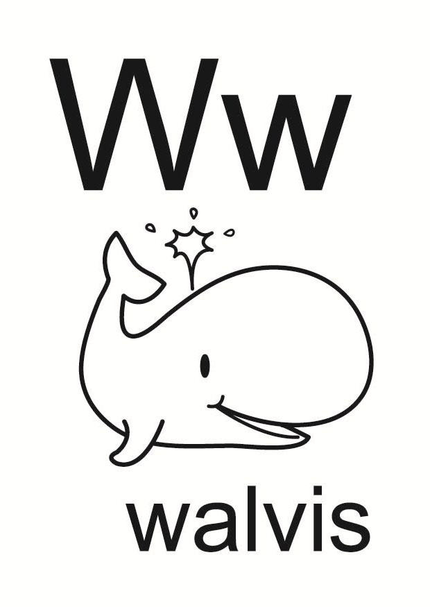 w Malvorlage w
