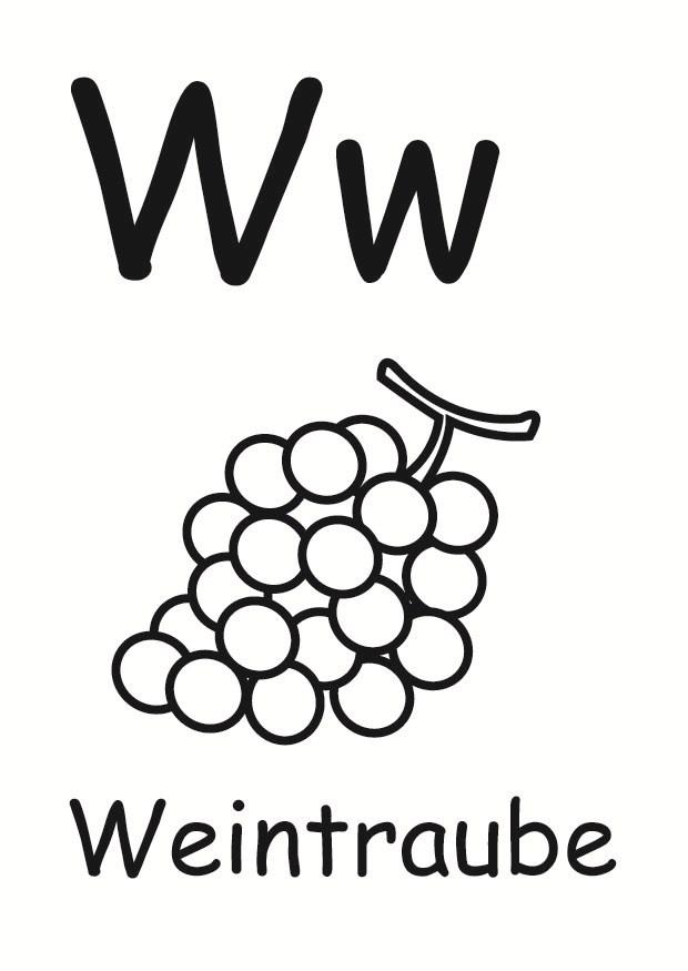 w Malvorlage w