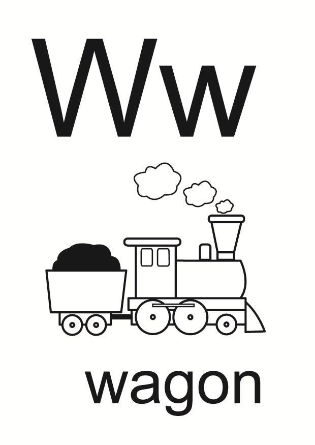 w Malvorlage w