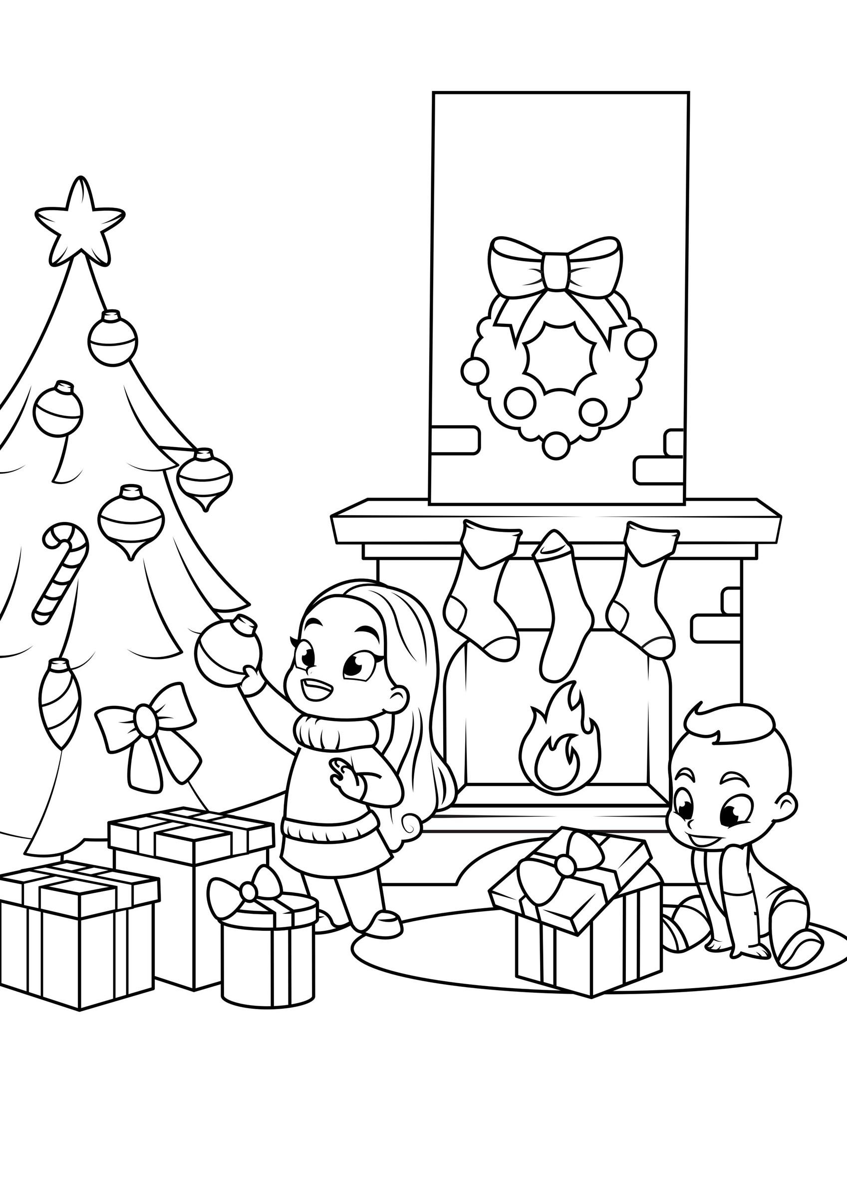 weihnachten feiern Malvorlage weihnachten feiern