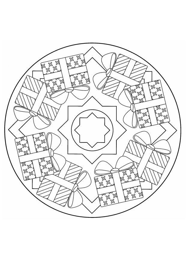 weihnachten mandala Malvorlage weihnachten mandala