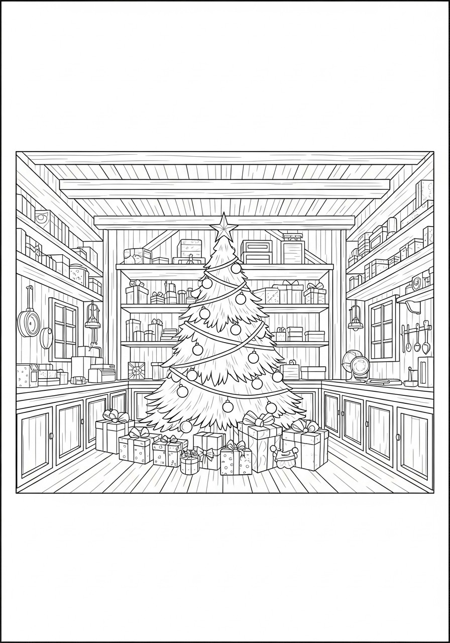 weihnachtsbaum mit geschenken Malvorlage weihnachtsbaum mit geschenken