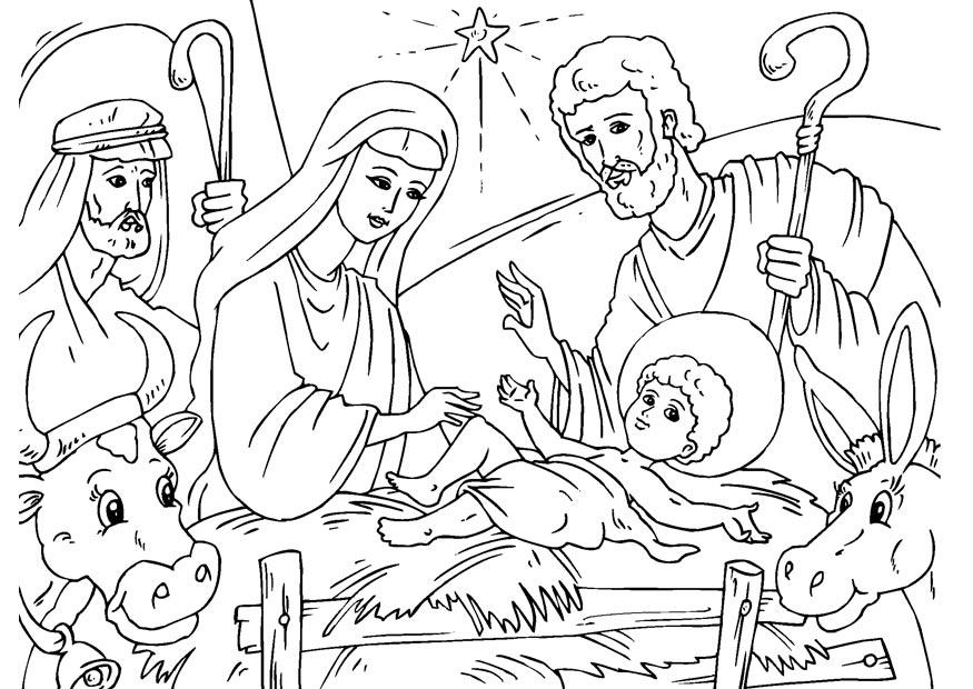 Malvorlage weihnachtskrippe
