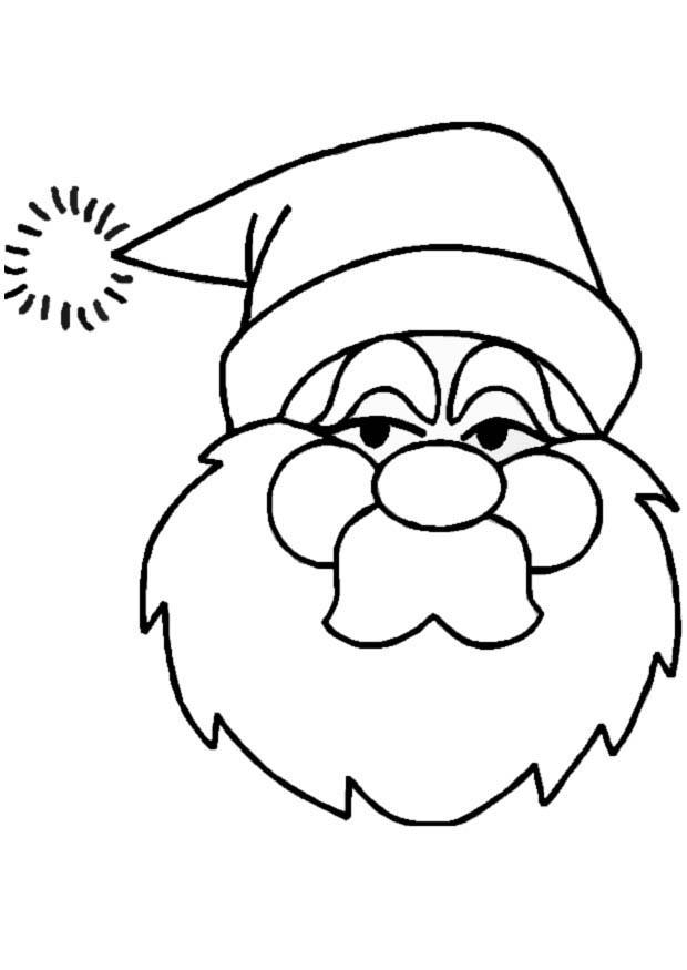 weihnachtsmann maske Malvorlage weihnachtsmann maske