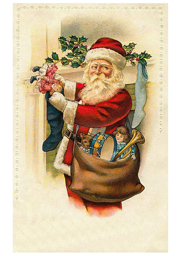 weihnachtsmann mit spielzeug Bild weihnachtsmann mit spielzeug