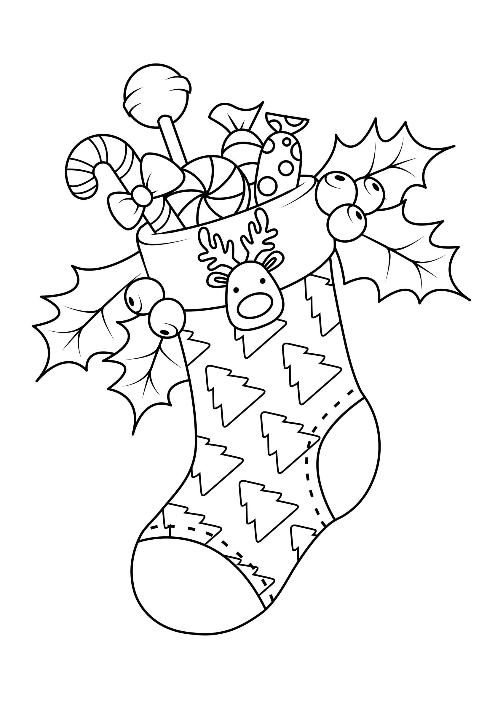 weihnachtsstrumpf Malvorlage weihnachtsstrumpf