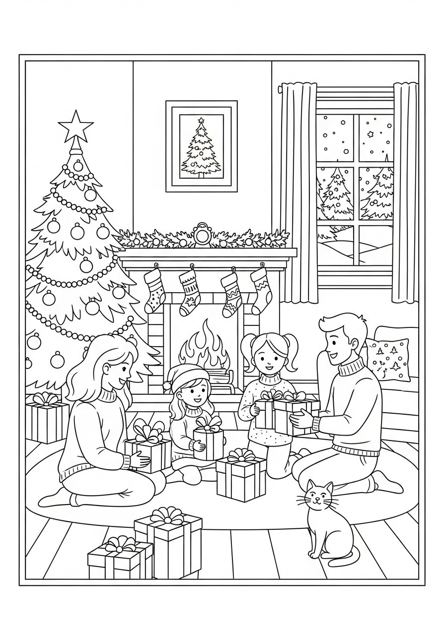weihnachtsszene Malvorlage weihnachtsszene