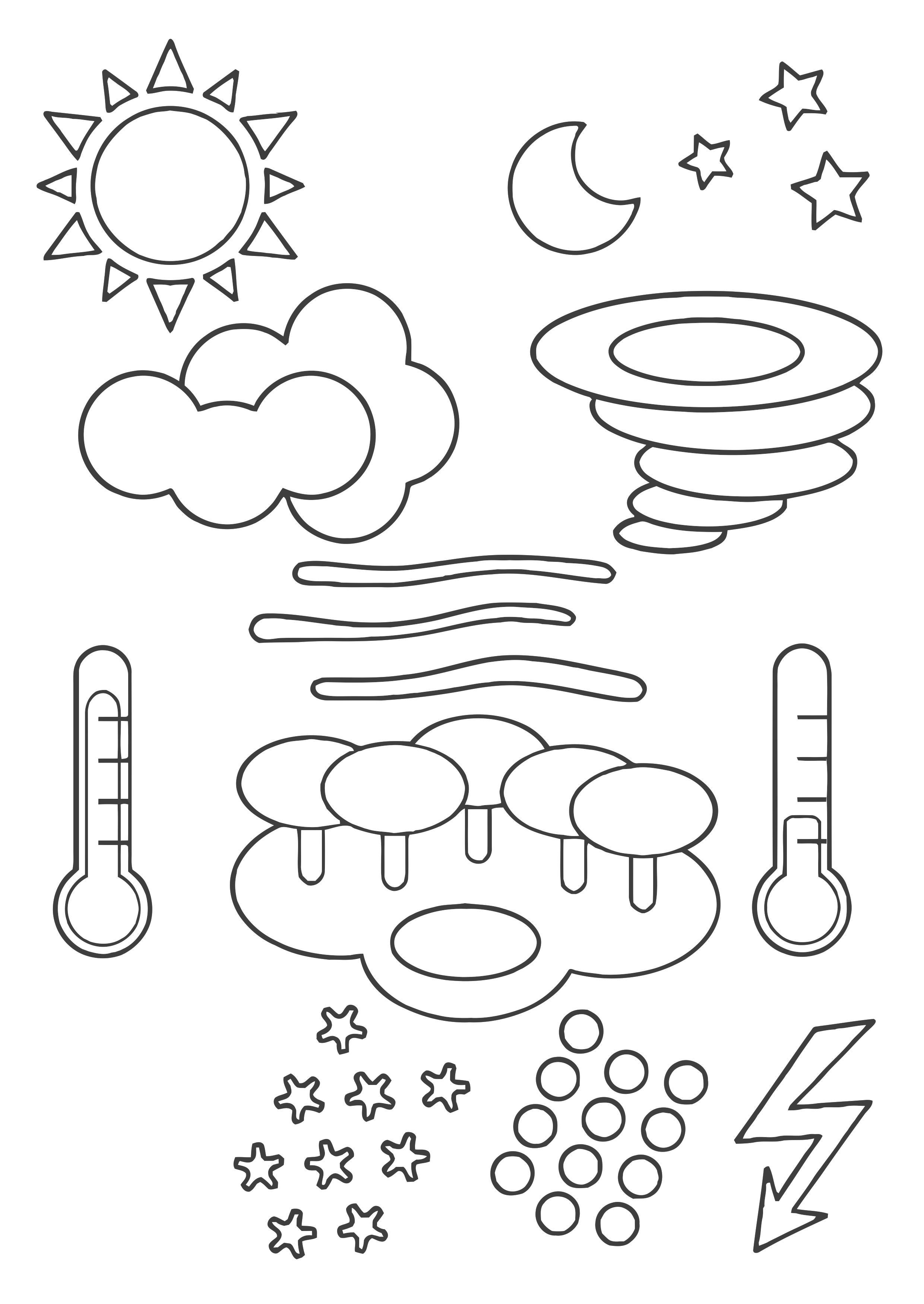 Malvorlage wettersymbole