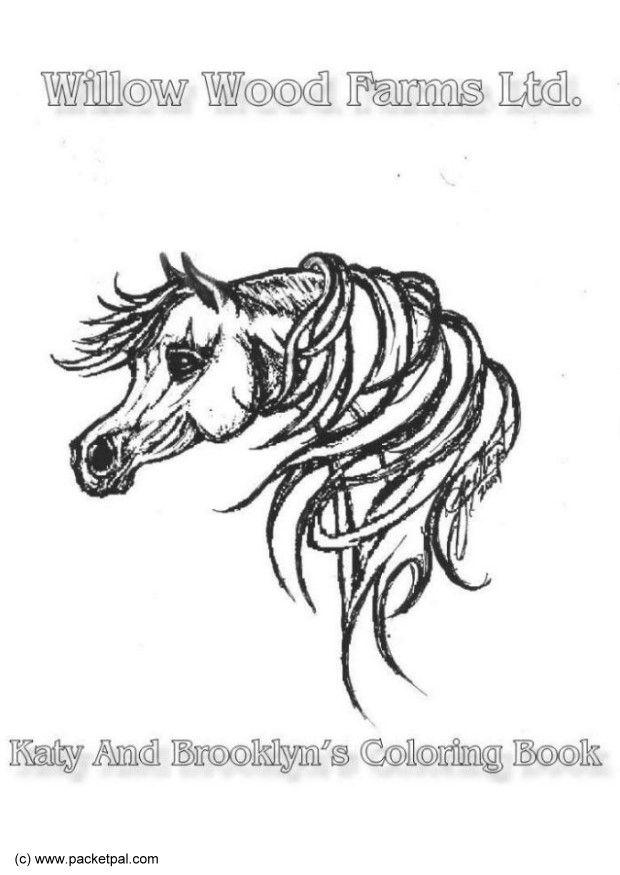 Malvorlage willow wood farm pferd