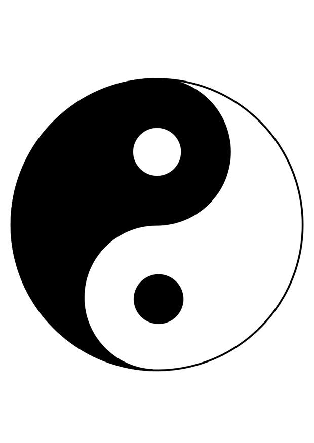 ying yang Malvorlage ying yang