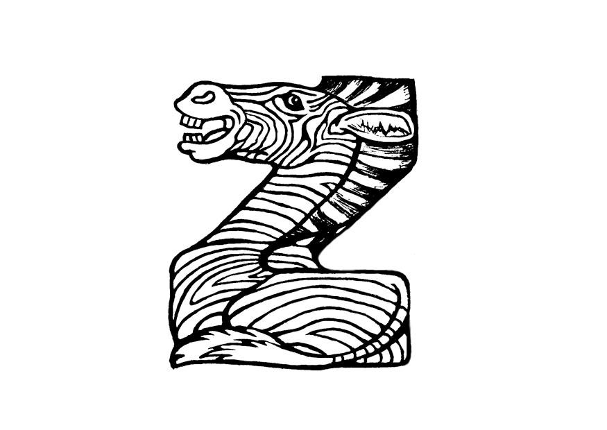 Malvorlage z-zebra