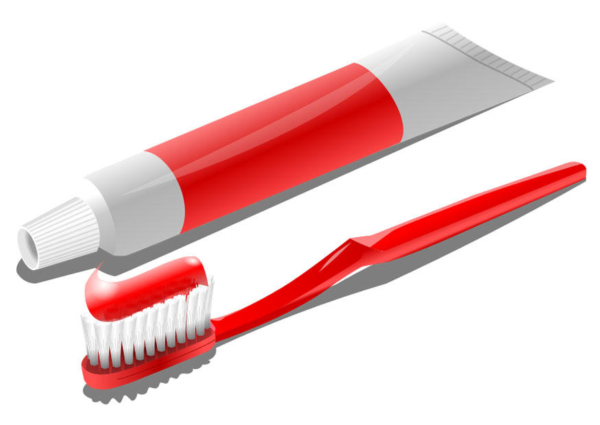 Bild zahnbA¼rste mit zahncreme