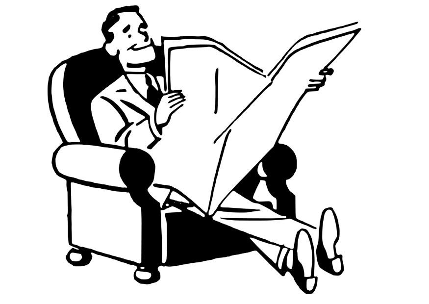 zeitung lesen Malvorlage zeitung lesen