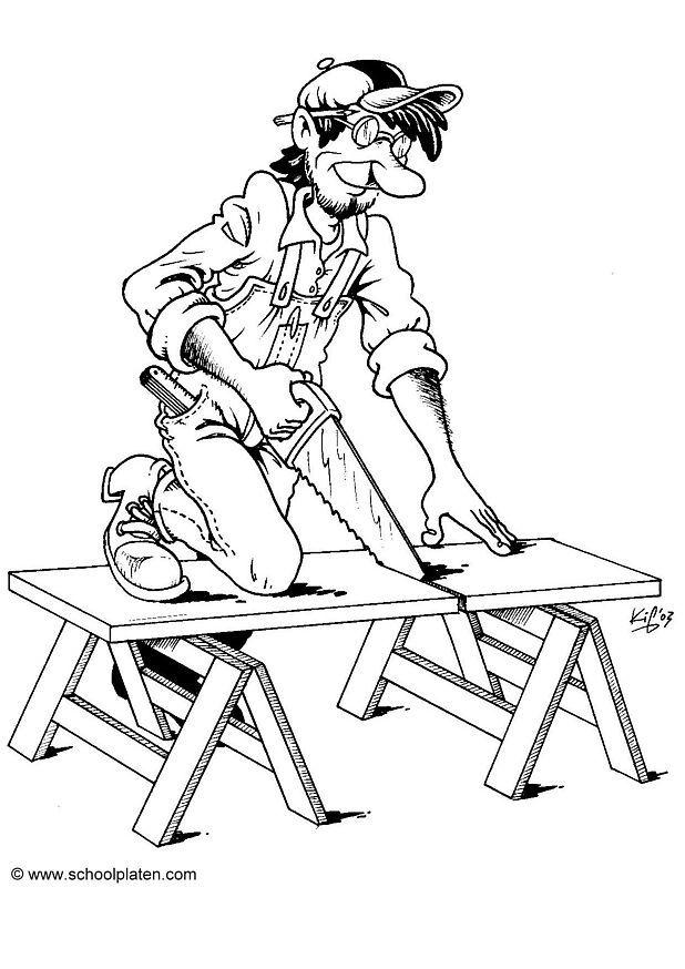 zimmermann Malvorlage zimmermann