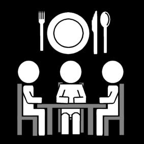 Malvorlage zusammen essen