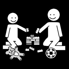 Malvorlage zusammen spielen