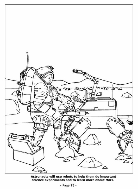 Malvorlage  13 Raumfahrtroboter