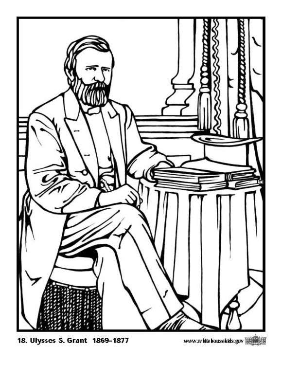 Malvorlage  18 Ulysses S. Grant