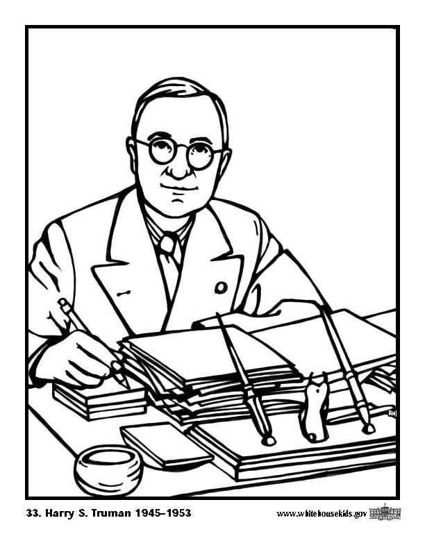 Malvorlage  33 Harry S. Truman