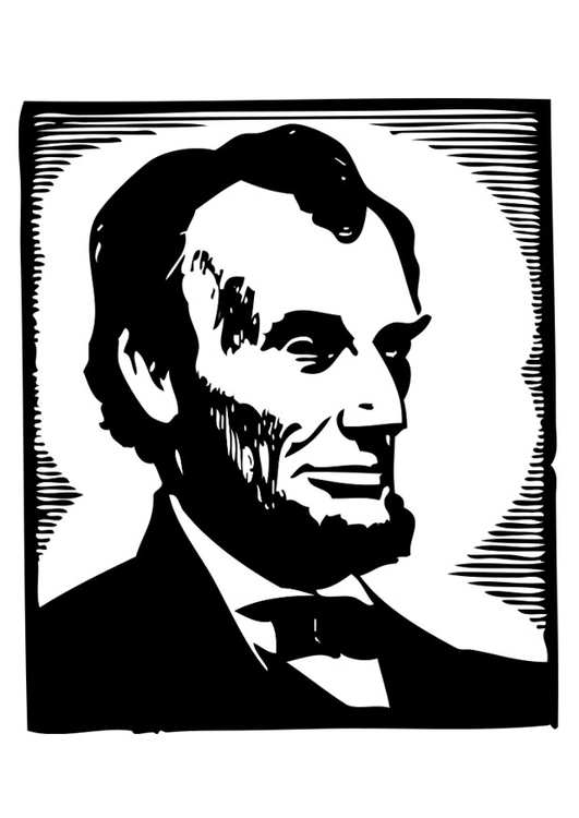 Malvorlage  Abraham Lincoln